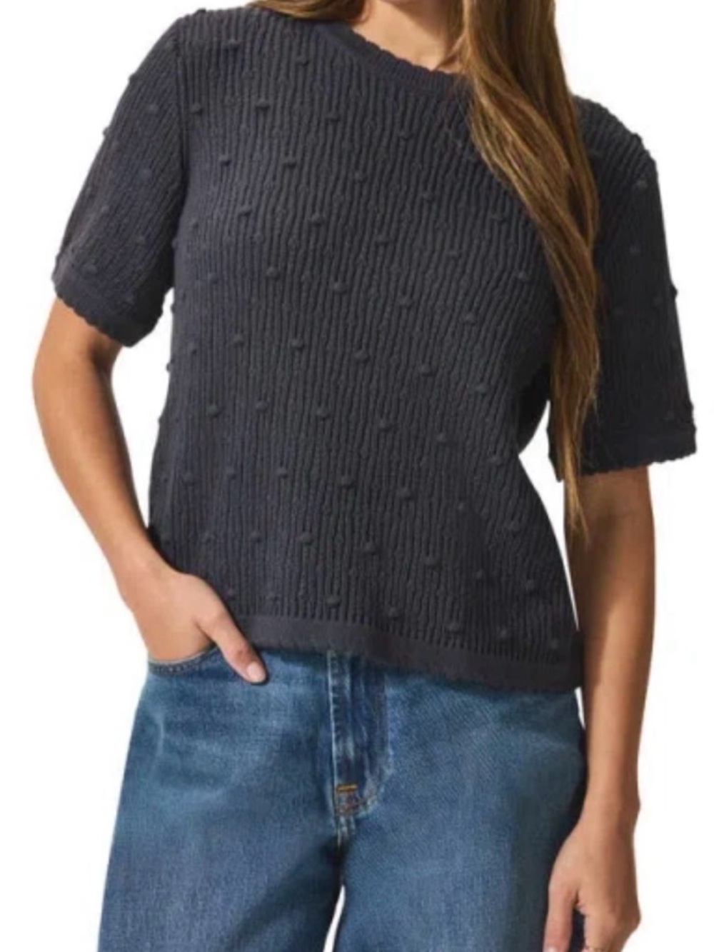 Splendid Eliza Short Sleeve Sweater
In Lead | ModeSens